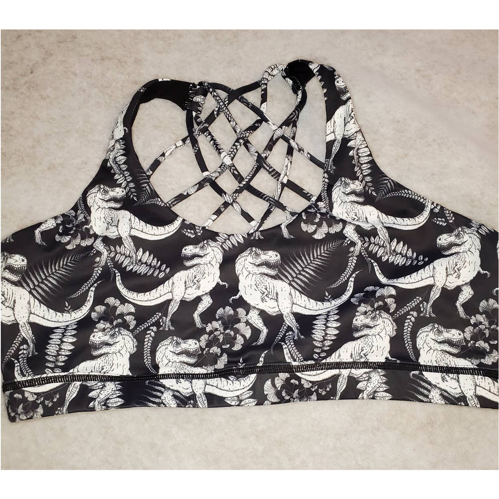 CVG Butterfly Back Limited T-Rex Pattern Sports Bra - XL
